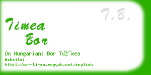 timea bor business card